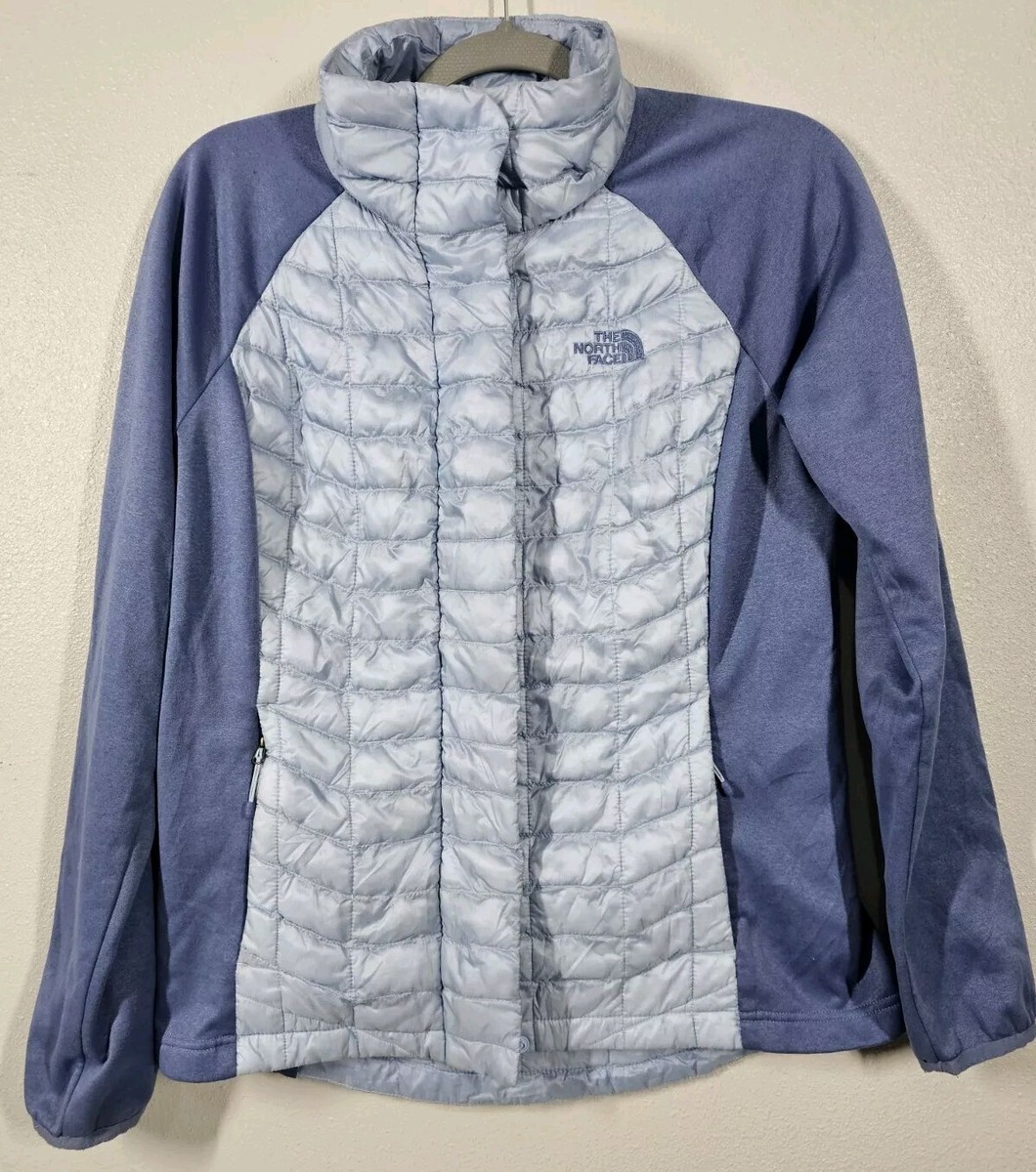 The North Face Jacket Thermoball Hybrid Coat Full Zip Woman Sz Medium Blue