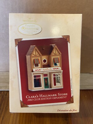 Hallmark 2002 Clara’s Hallmark Store Nostalgic Houses & Shops KOC Club ornament