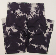 Women's Unbranded Leggings Size XL Black  Gray with Outer Leg Side Ribbing