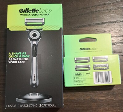Men's Gillette Labs Razor w/Exfoliating Bar, Handle, Stand & 6 Cartridges