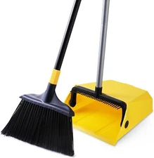Yocada Heavy Duty Broom and Dustpan Set with Comb Commercial Outdoor Size One 