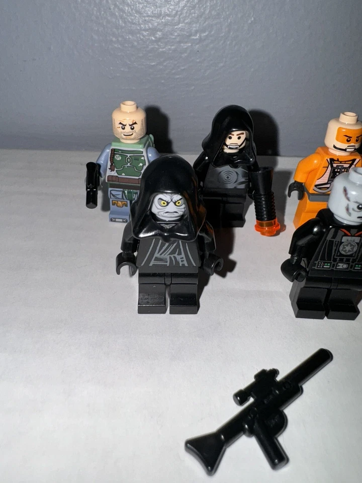 LEGO Star Wars Minifigura Lote De 7 - Boba Fett, Vader, Sidious, Piloto, Malakili Foto 2 de 4