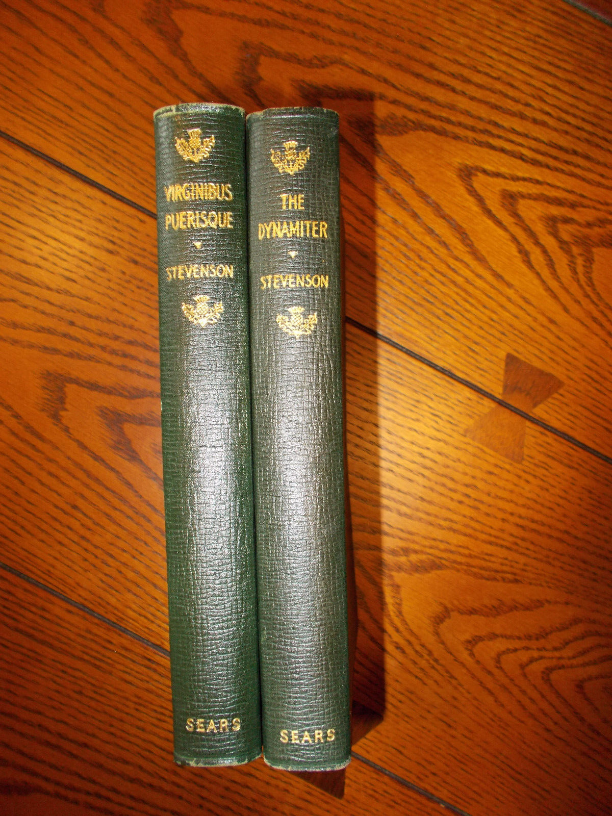 Vintage R.L. Stevenson Leather-Bound Book Set by J.H. Sears Early 1900s Classic Literature