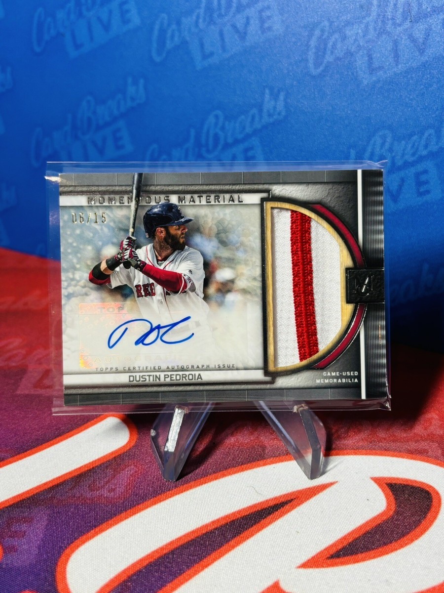 スポーツ選手 Dustin Pedroia 1/1 Autograph Patch 2023 Topps Museum Collection Dustin Pedroia Jumbo Patch Auto