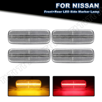 4X For 1989-1994 Nissan 240SX S13 LED Front Fender Side Marker
