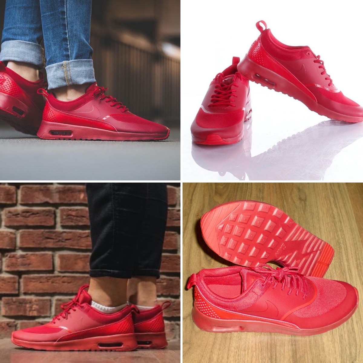 WMNS Nike Air Max Thea 'GYM RED' 599409 606 Running Training Shoes