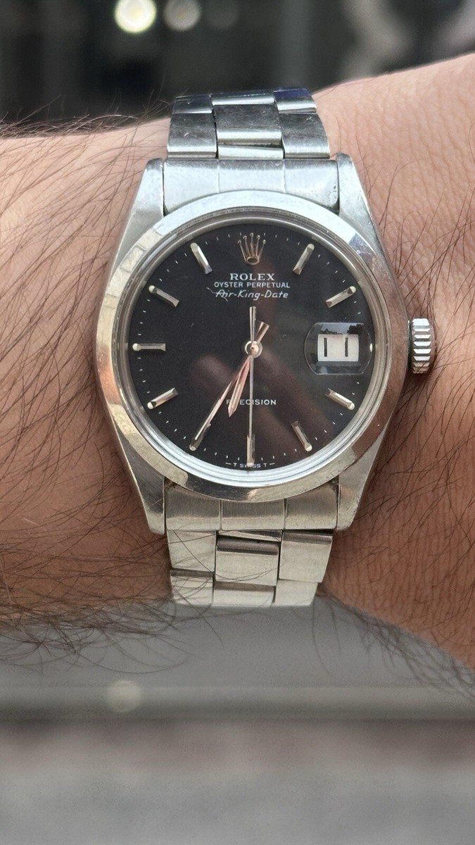 Rolex Air-King Date Rare Black Matt Dial 5700 UK