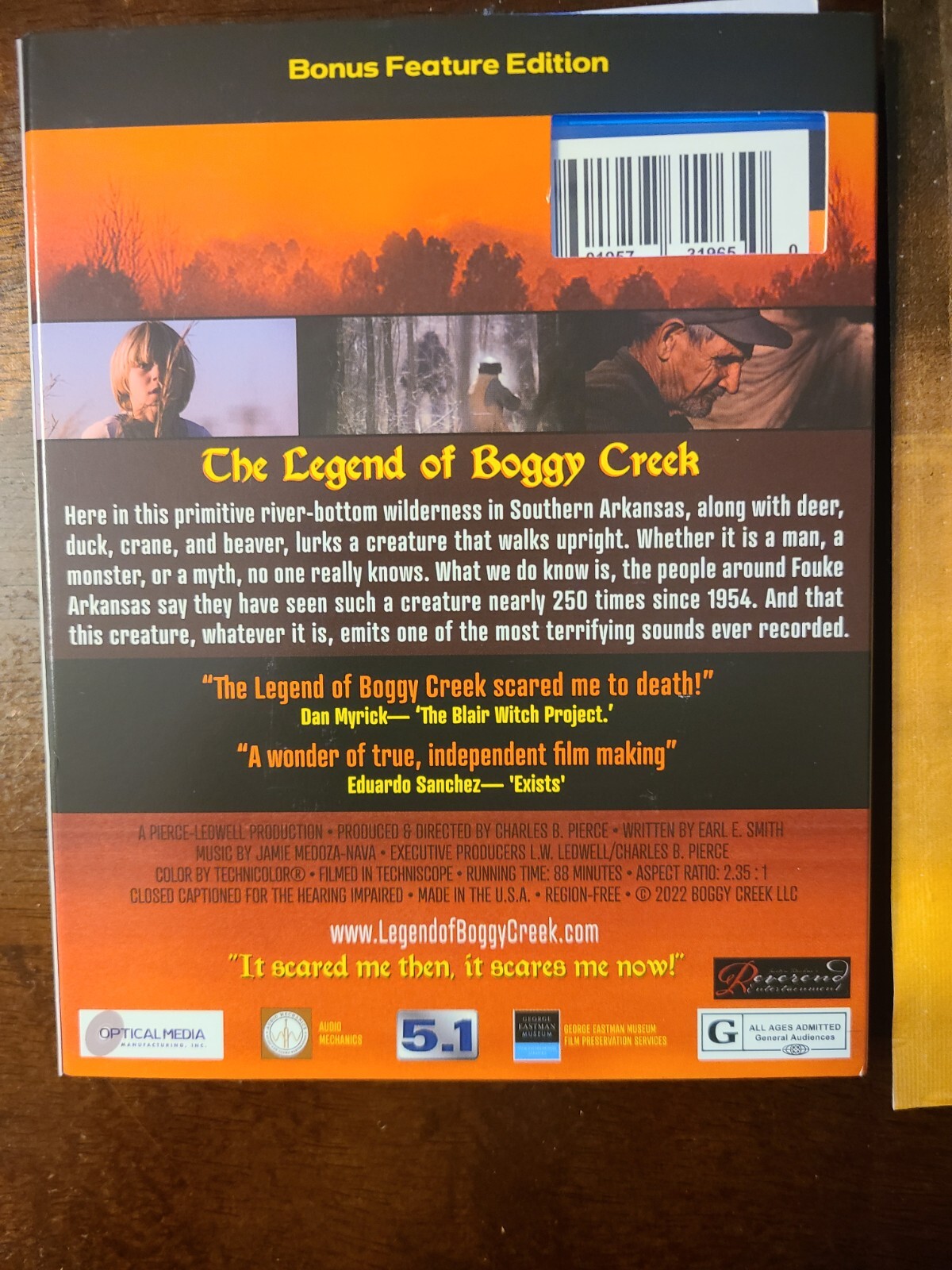 Sealed ,The Legend of Boggy Creek 50th Anniversary Edition Bluray