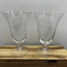 Vintage Imperial Glass Set of 2 Candlewick Clear 12 oz Iced Tea Glasses