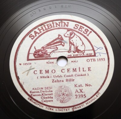 ZEHRA BILIR Cemo cemile & Diyarbakir sad turkish Sahibinin Sesi AX 2395 78 rpm