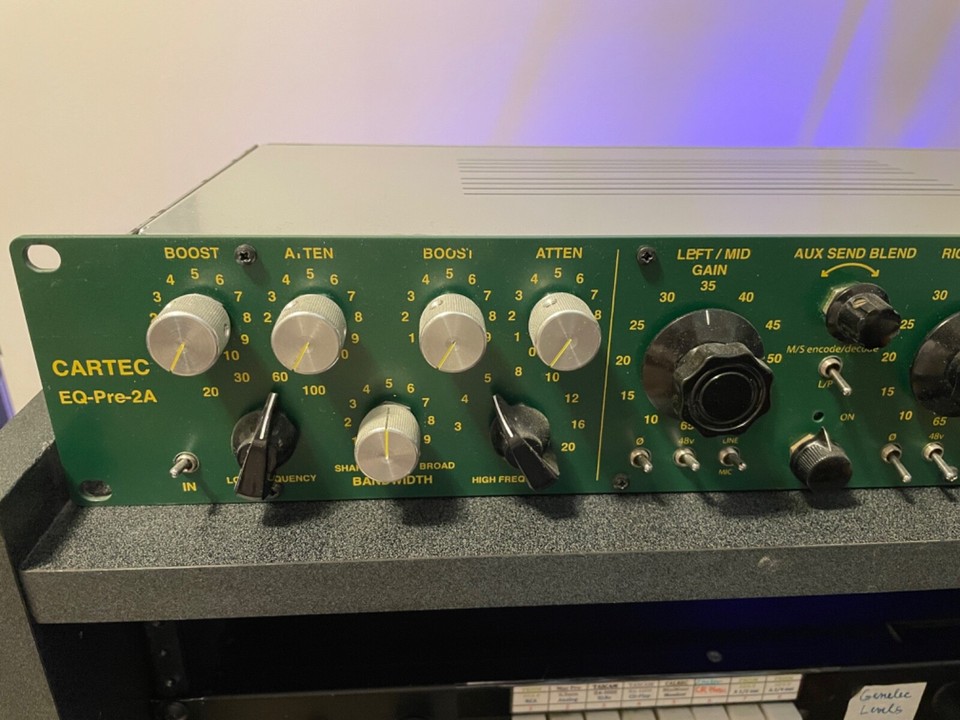 Cartec EQPre2A mic preamp EQ w/MidSide builtin, rare, read