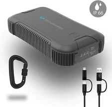 Techsmarter 30000mah Rugged & Waterproof 45W USB-C Portable Charger Power Bank
