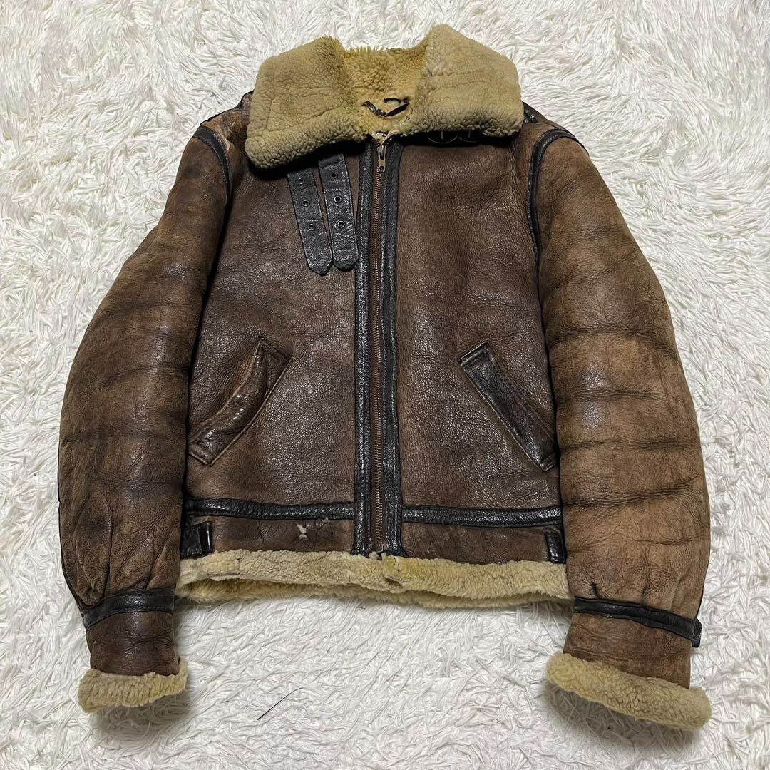 Schott Type B3 (B-3) Flight Mouton Leather Jacket Size 42 Schott Type B3 (B-3) Flight Mouton Leather Jacket Size 42