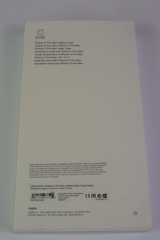 Originale Apple Custodia IN Pelle per IPHONE 11 Pro Max - Foresta Verde - Nuovo - Immagine 3 di 4
