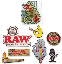 New! Collectible Embroidered Sew On Patches - RAW Rolling Paper Fabric Applique 