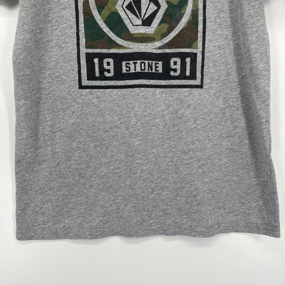 Volcom T-Shirt Men's M Gray Graphic Logo Crew Neck Cotton - Image 3 of 4