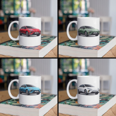 Personalisierte MG MG4 EV XPower Kaffeebecher Geschenk - Farbe wählbar