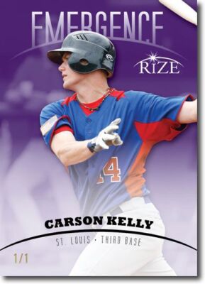 CARSON KELLY 2012 Rize Rookie PURPLE Blank Back EMERGENCE RC 1/1 | eBay