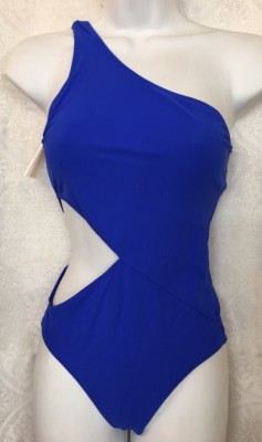 Araks One Piece Bathing Suit Royal Blue One Shoulder Asymmetrical Nwt Size XS