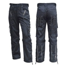 Men Gothic Bondage Pant Alternative Punk Rock Emo Trouser Tripp Pants Shorts