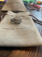 David Yurman Petite Wheaton ring with Pav diamonds