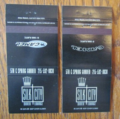 CAMEL MATCHBOOK COVERS: SILK CITY DINER PHILADELPHIA PENNSYLVANIA MATCHCOVERS D3
