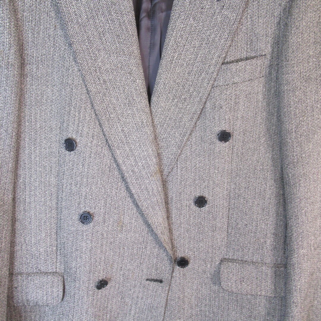 Vintage Jaeger Jacket UK Large Men's Black White Mix Double Breasted eBay