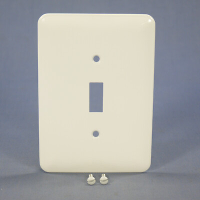 Mulberry White Metal 1-Gang Maxi-Size Toggle Switch Cover Wallplate Switchplate