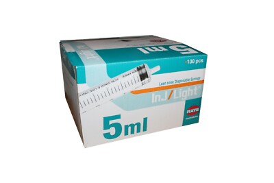 InJ/Light™ 1ml 2ml 3ml 5ml 10ml Medical Sterile Syringe UK CE Luer Tip - Foto 3