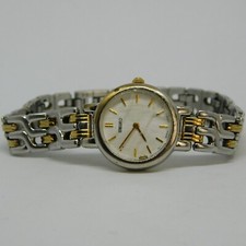 SEIKO 1N00-1E09 Two Tone Quartz Analog Women's Watch Sz. 6 3/4" for Repairs