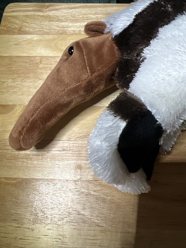 WishPets Giant Anteater Black White Plush Stuffed Animal 21" Inc. Tail Kalahari - Picture 3 of 7