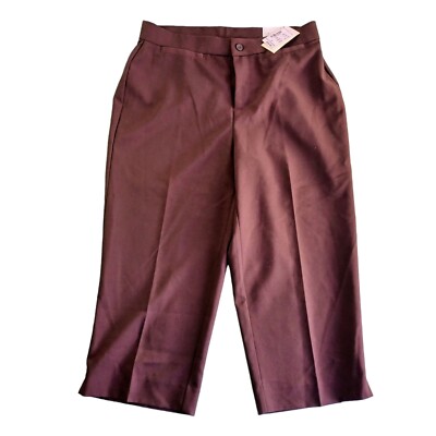 NEW Christopher Banks 6 Brown Classic Fit Capri Womens Dress Capris  Polyester | eBay