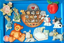 Individual Wallies Stickers for Crafting Dog Rabbit Apple Magnolia Noah's Ark 