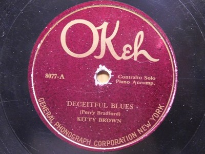 Kitty Brown Blues 78 Deceitful Blues bw I Dont Let No One Worry Me on Okeh 8077