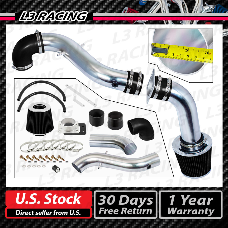 BLACK COLD AIR INTAKE KIT + DRY FILTER FOR FORD 98-03 Escort ZX2 Zetec 2.0L L4