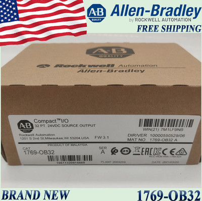 New Factory Sealed AB 1769-OB32 SER A CompactLogix 32 Pt 24VDC D/O Module
