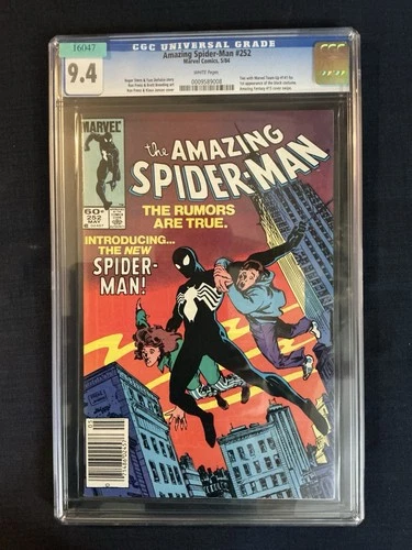 AMAZING SPIDER-MAN #252 KEY 1st Appearance Black Costume (1984) Marvel CGC 9.4