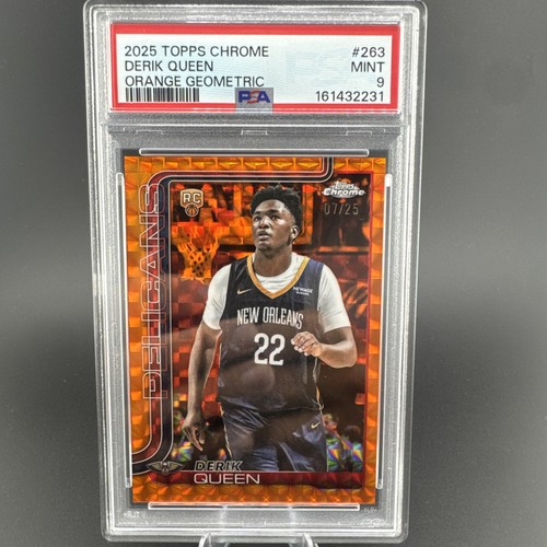 Derik Queen [Orange Geometric Refractor] #263 2025 Topps Chrome card