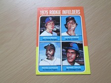 REGGIE SANDERS TRILLO DECINCES CUBBAGE 1975 TOPPS ROOKIE BASEBALL CARD # 617 NM. rookie card picture