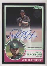 2018 Topps 1983 Topps Design Auto Black 23/99 Paul Blackburn #83A-PB Auto 5dx