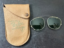 Ray-Ban / Bausch  Lomb Clip-on Aviator Sunglasses w/ case Bn 140 Vintage