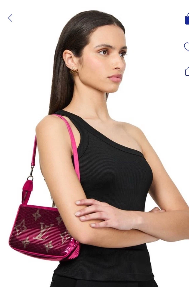 Louis Vuitton Pochette Accesorios Fucsia Lentejuelas Monograma Edición Limitada  Foto 2 de 4