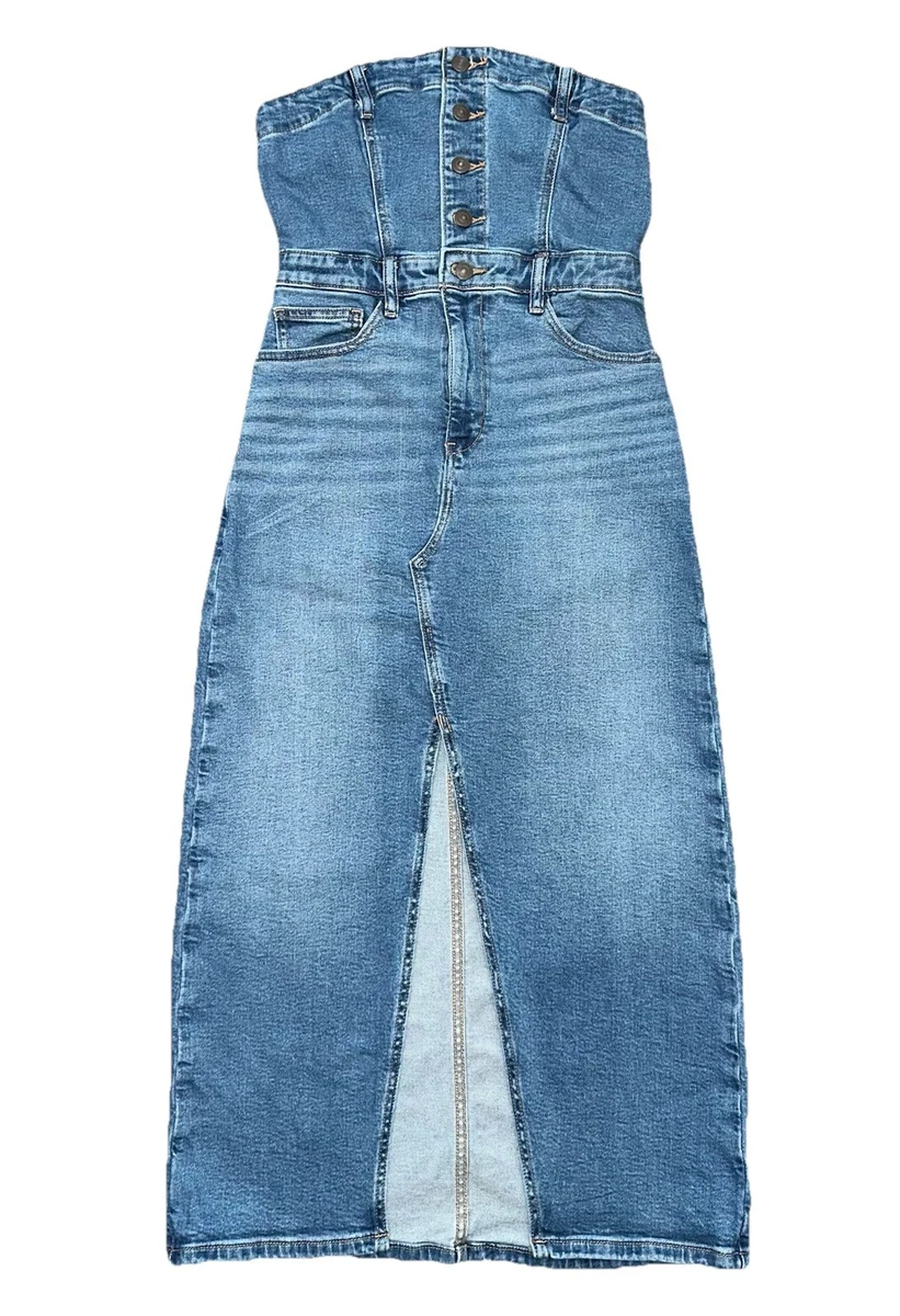 chinese dress ladies Scoop Neck Wide Strap Denim Dress – Charming Charlie main image 1