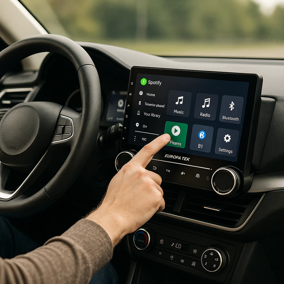 Autoradio Android 15.0 Coche Carplay 9" Wifi GPS Bluetooth 4+ 64GB Qled CTC-9807 - Imagen 4 de 4