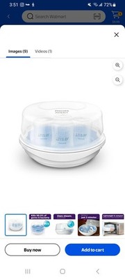 Philips AVENT SCF281/05 Microwave Steam Sterilizer for Baby Bottles