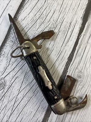 Vintage 1956-88 Imperial Kamp King Scout-Style Pocketknife w/Broken Blade.