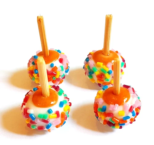 100 Dollhouse Miniature Caramel Apples * Doll Mini Sweet Food Set Wholesale Lot