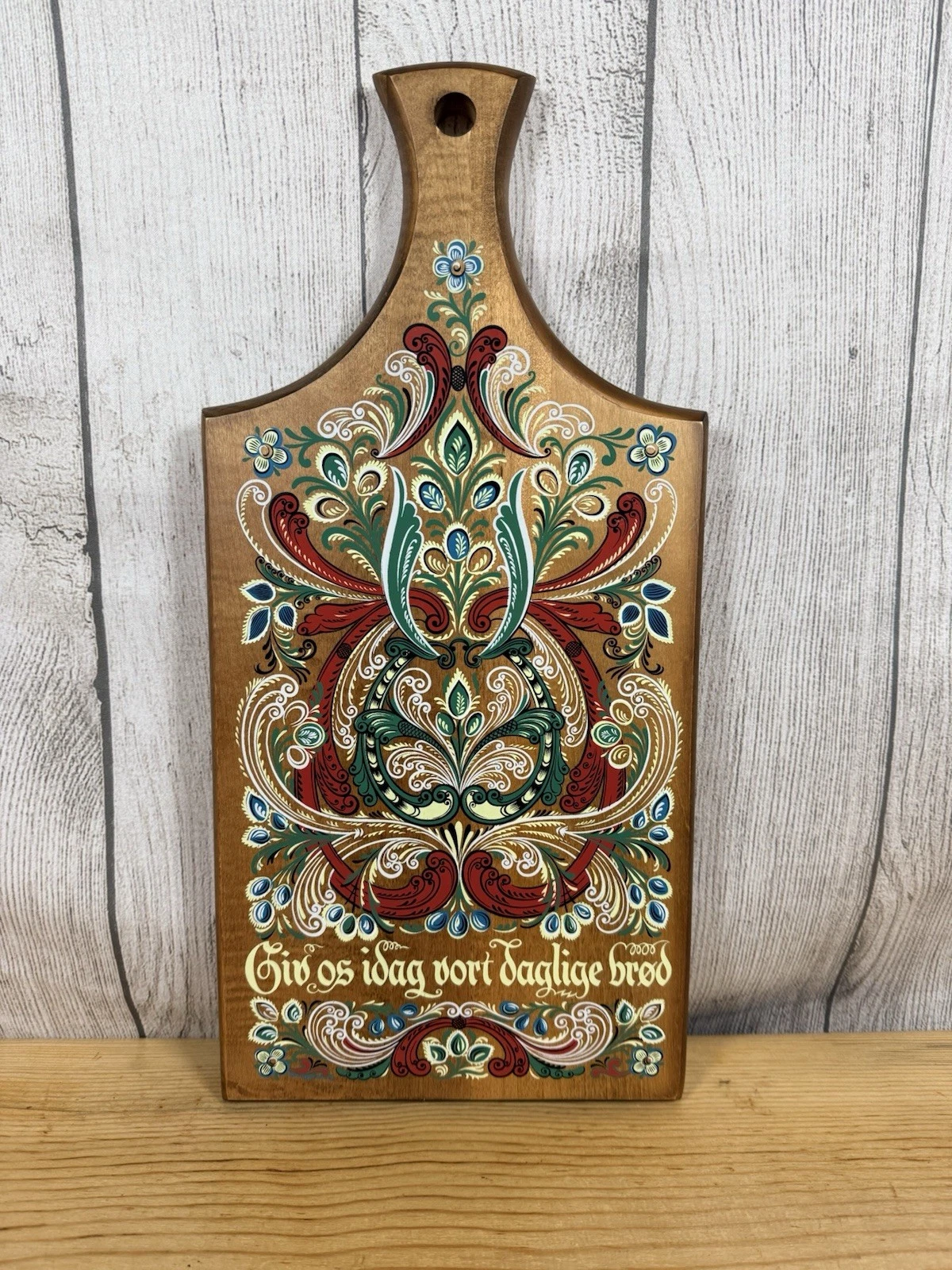 Berggren Vintage Painted Cutting Board Giving Us This Day Our Daily Bread