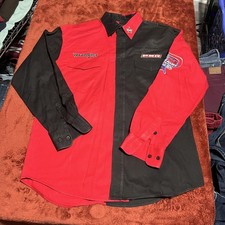 Vintage Professional Bull Riders Shirt Mens Red Black Rodeo Bud Light Cup PBR