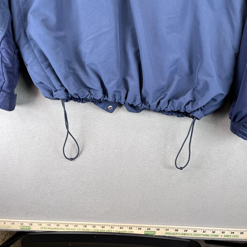 LL Bean Jacket Mens Medium Blue 3-in-1 Fleece Lined Hooded Waterproof Coat - Image 4 of 4